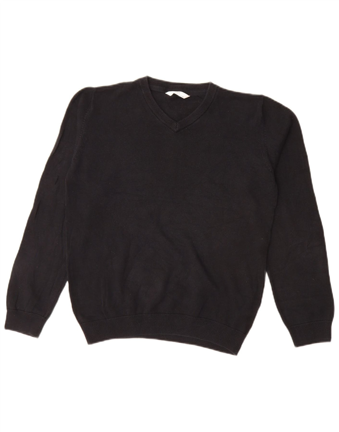 Marks & Spencer Boys V-hals sweater 12-13 år sort bomuld
