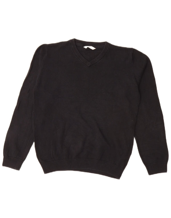 Marks & Spencer Boys V-hals sweater 12-13 år sort bomuld