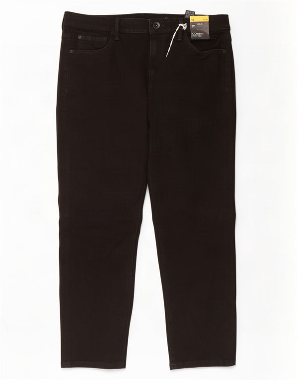 Marks & Spencer Womens Slim Cropped Jeans UK 16 Large W34 L24 Black
