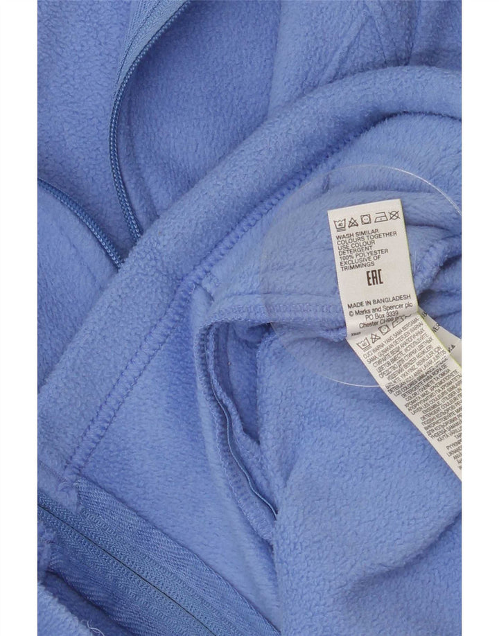 Marks & Spencer Fleecejakke til kvinder UK 12 Medium Blue Polyester