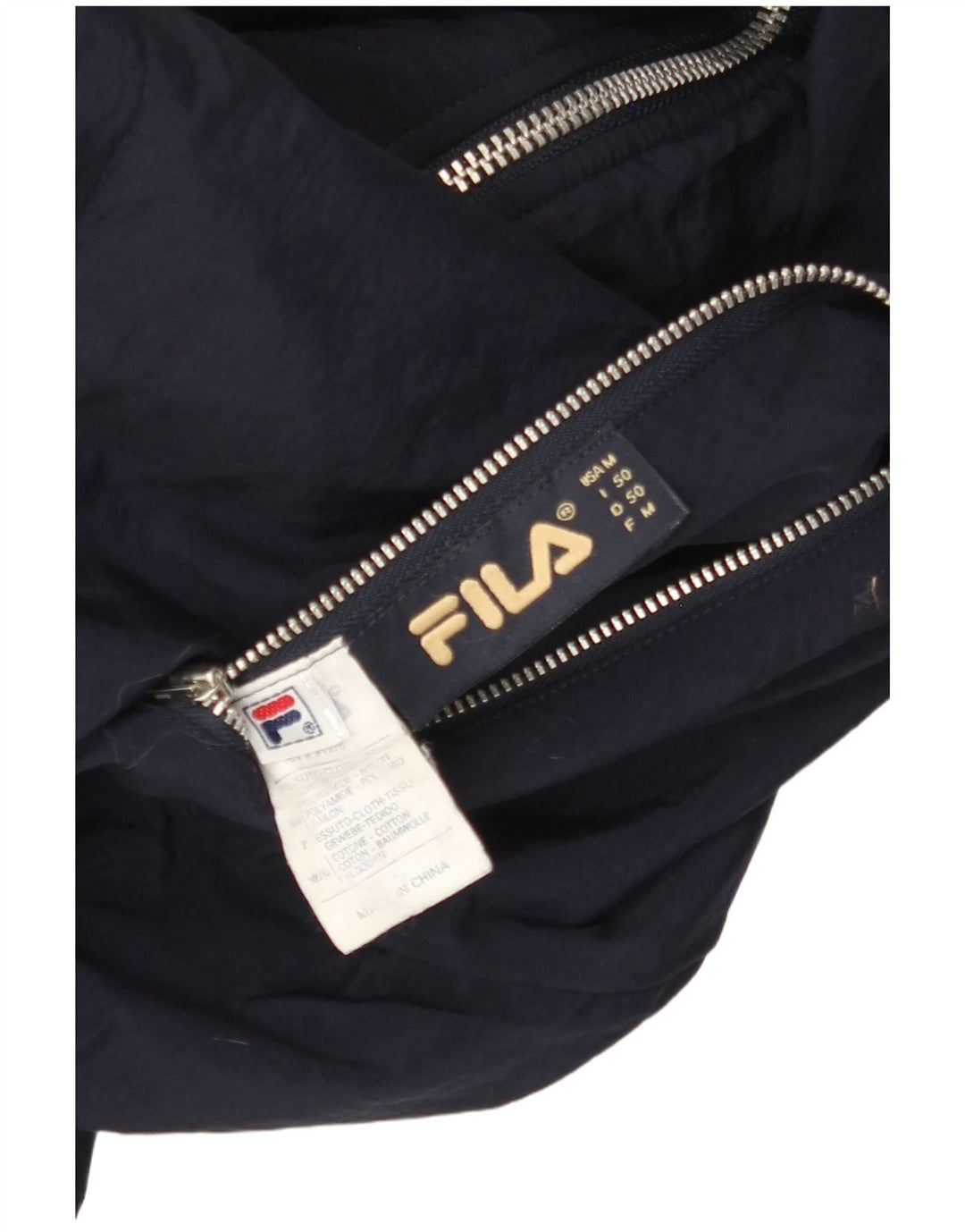 FILA Vendbar jakke med hætte til mænd IT 50 Large Navy Blue Colourblock
