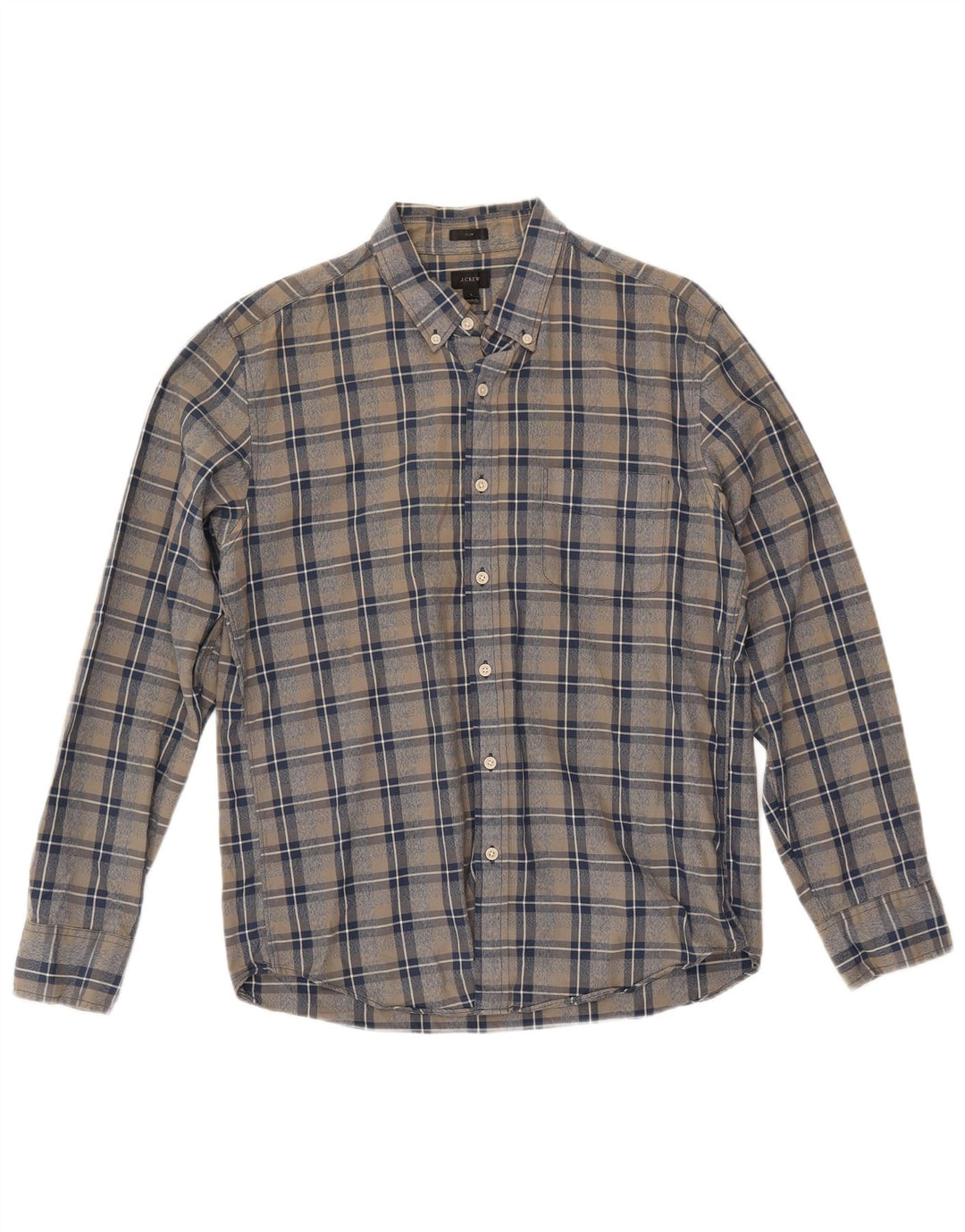 J. Crew Herre Slim Fit skjorte Stor flerfarvet ternet bomuld