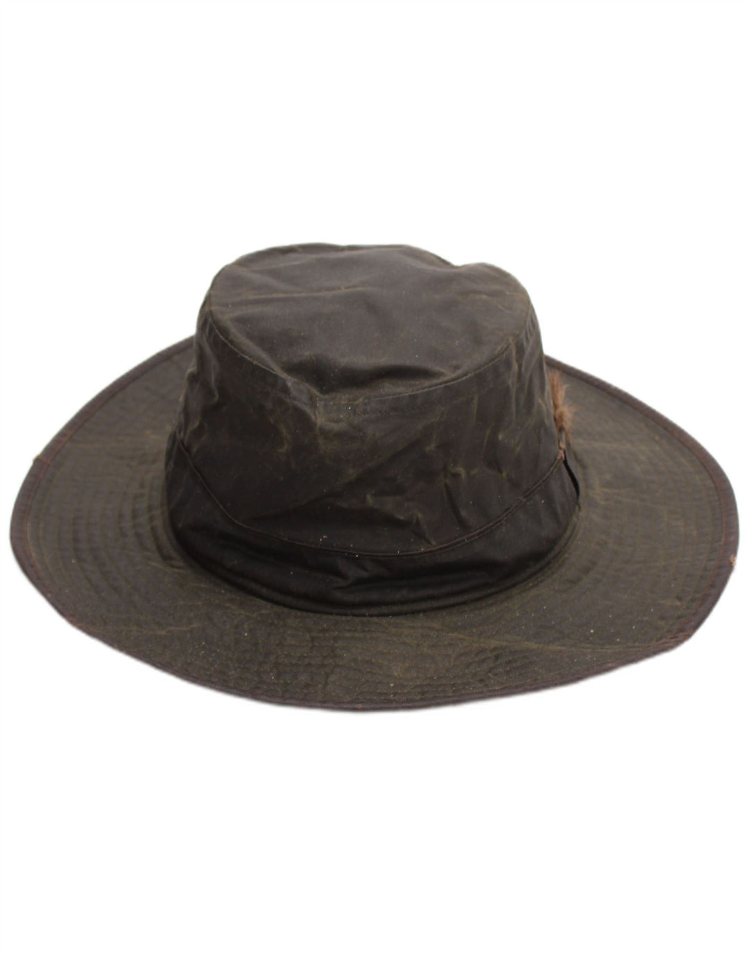 Vintage herre vokset bøttehat Stor Khaki Bomuld