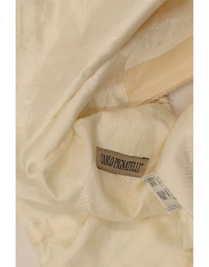 CARLO PIGNATELLI Mens Waistcoat IT 50 Medium Beige Acetate