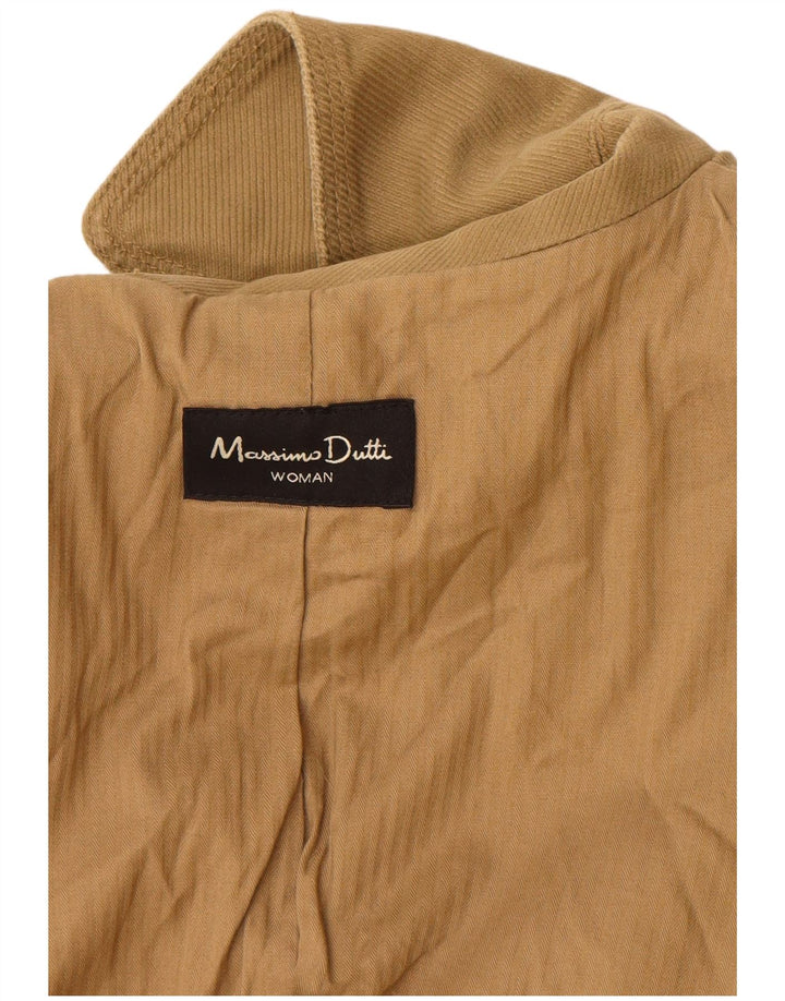 Massimo Dutti Dame Ærtefrakke UK 14 Medium Beige Bomuld