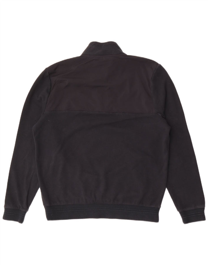 CREW CLOTHING Sweatshirt med lynlås til mænd, stor sort farveblok