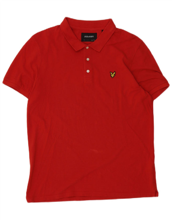 Lyle & Scott herre poloshirt XL rød bomuld