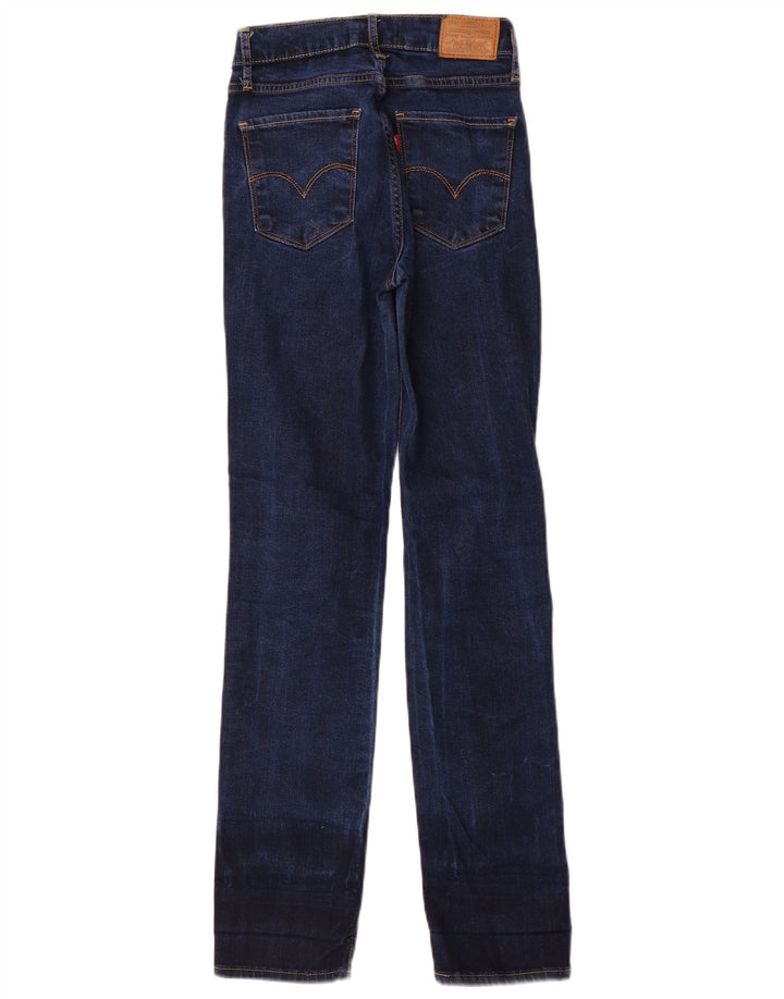 Levi's Womens 724 Højtaljede lige jeans W25 L30 Marineblå polyester
