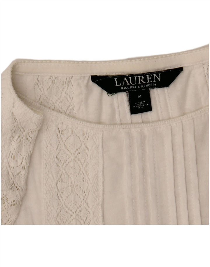Ralph Lauren Damebluse Top UK 14 Medium White
