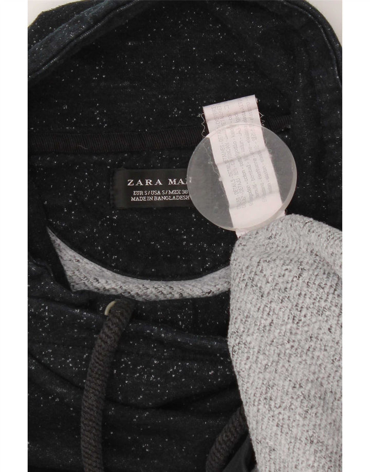 Zara Sweatshirt til mænd, lille marineblå flækket bomuld