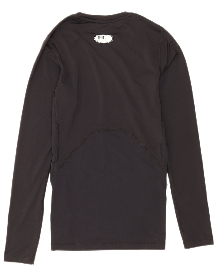 Under Armour Dame Heat Gear Top Langærmet UK 10 Small Black Polyester