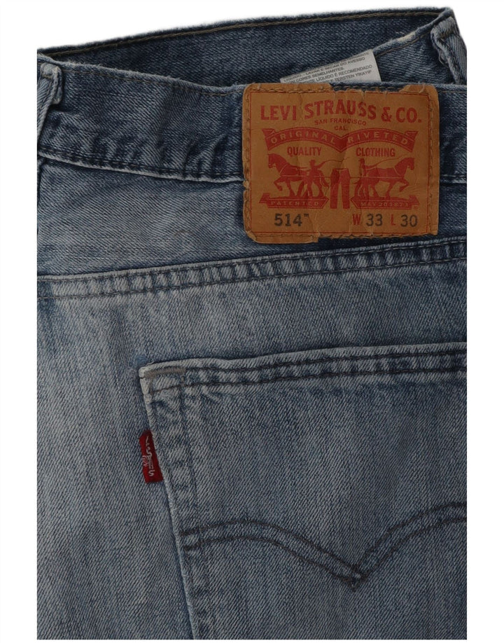 Levi's Herre 514 Straight Jeans W33 L30 Blå Bomuld