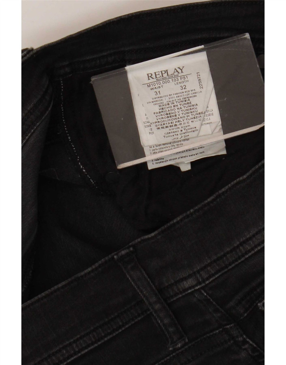 Replay Herre Slim Jeans W31 L32 Grå Bomuld