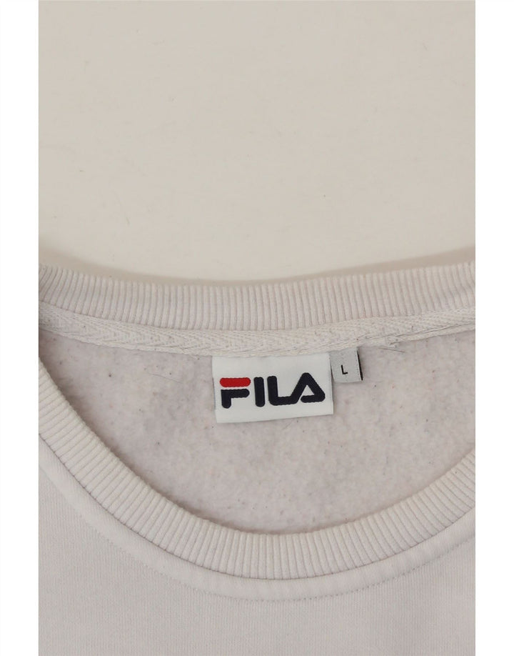 FILA Womens Sweatshirt Jumper UK 14 Large Multicoloured Colourblock Vintage Fila and Second-Hand Fila from Messina Hembry 
