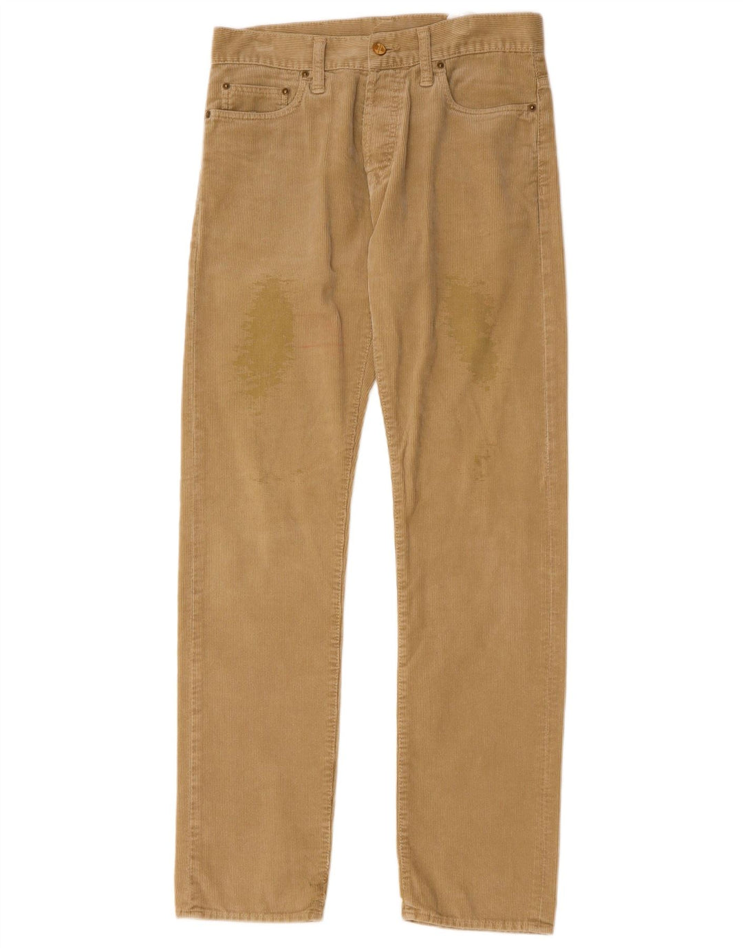 CARHARTT Lige fløjlsbukser til mænd W29 L34 Beige polyester