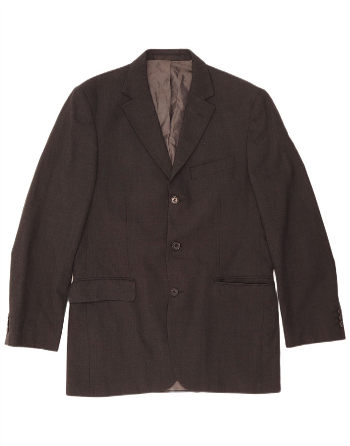 Marks & Spencer Herre 3-knaps blazerjakke UK 38 Medium Sort Polyester