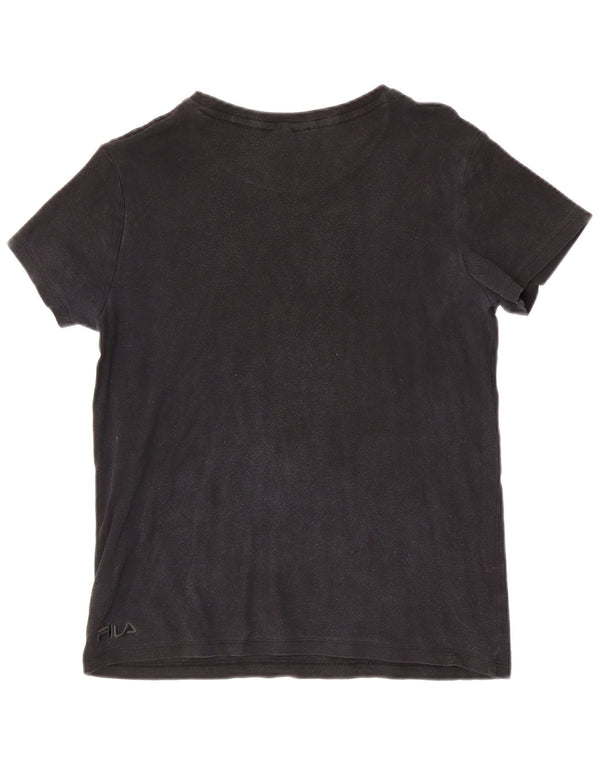 Fila Boys Grafisk T-Shirt Top 11-12 År Sort Bomuld