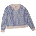 Champion Dame Sweatshirt Jumper UK 18 XL blå ternet bomuld