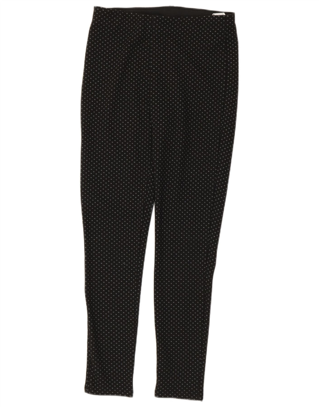 Zara Dame Slim Casual Bukser Medium W28 L28 Sort Geometrisk Polyester