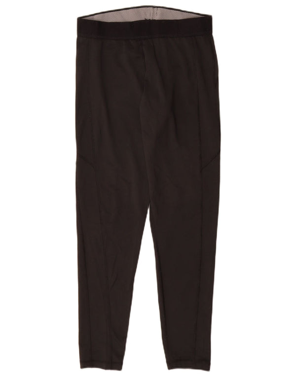 ADIDAS Womens Climalite Leggings UK 12/14 Medium Black Polyester