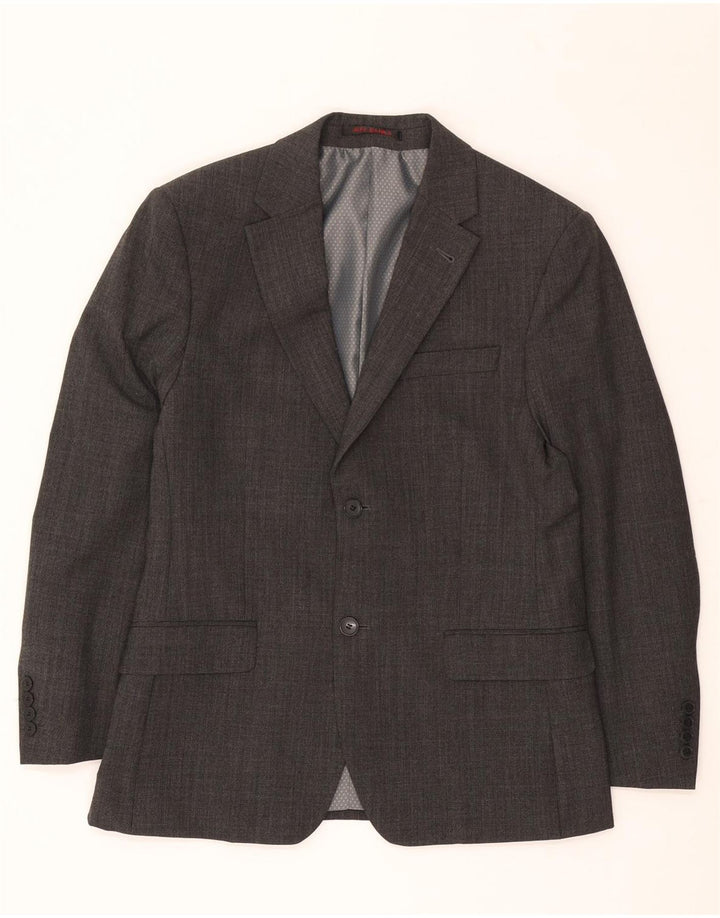 Jeff Banks Herre 2-knaps blazerjakke EU 50 Large Grå Polyester