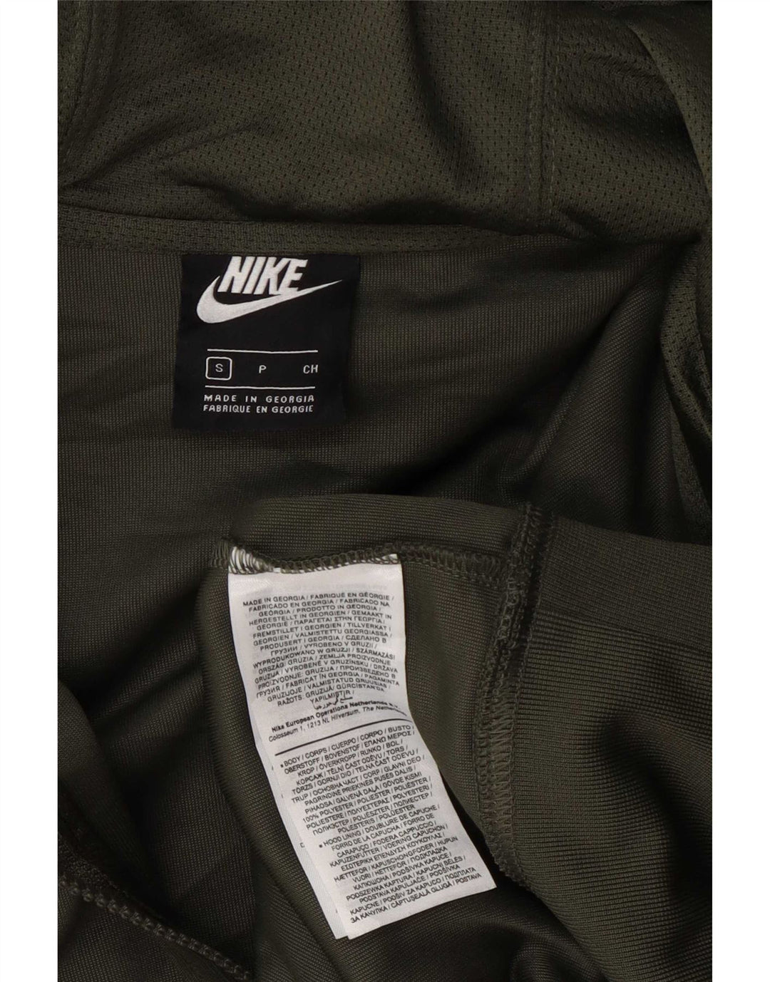 Nike Hættetrøje med lynlås til mænd Lille grøn polyester