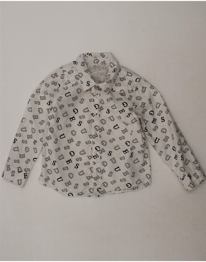 GUESS Baby Boys Graphic Shirt 18-24 Months White Cotton Vintage Guess and Second-Hand Guess from Messina Hembry 