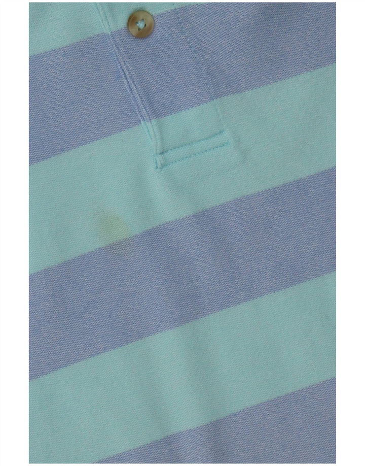 Izod herre poloshirt stor blå stribet bomuld