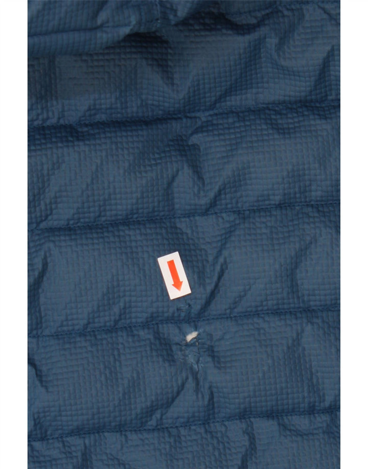 Adidas Dame Hætte Vatteret Jakke UK 14 Medium Blue Nylon