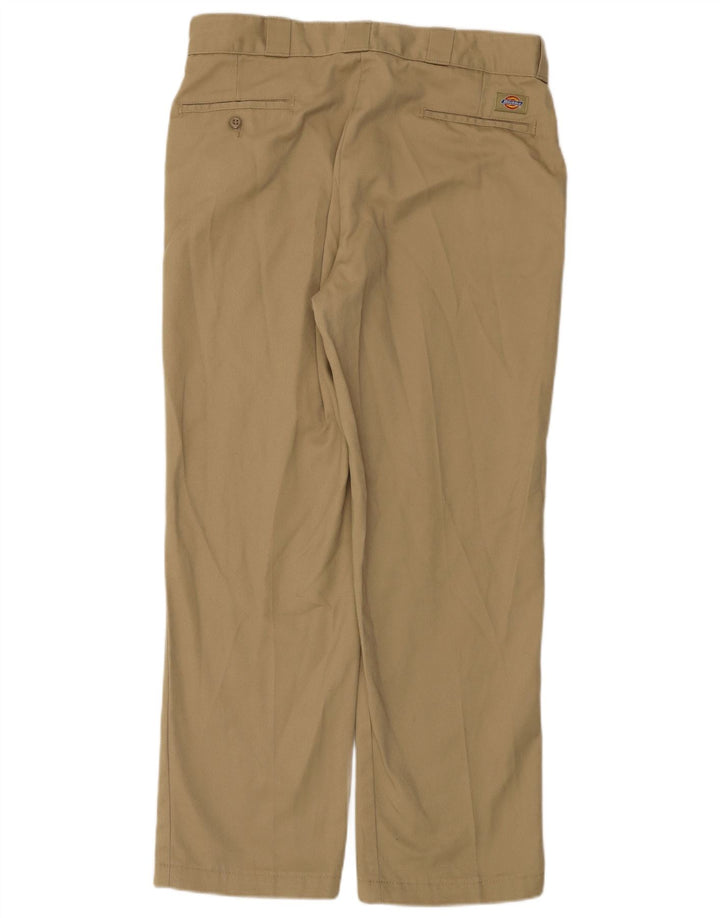 Dickies Lige Chinobukser til mænd W36 L30 Beige Polyester