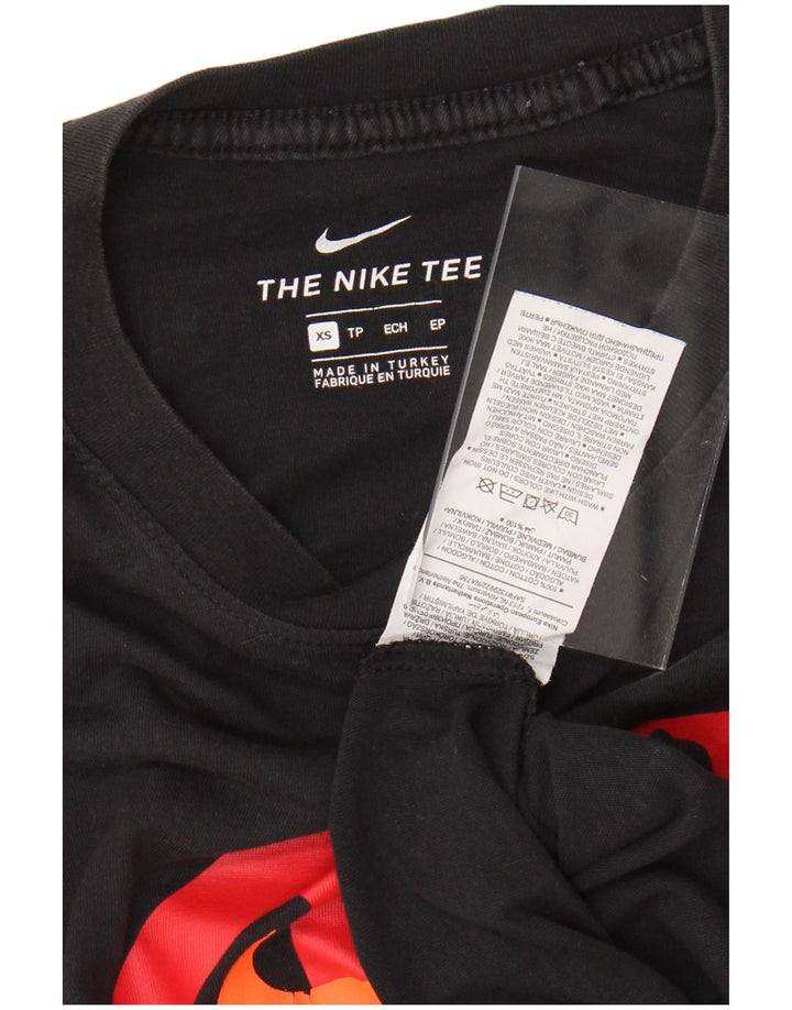 NIKE Mens Graphic T-Shirt Top XS Black Cotton