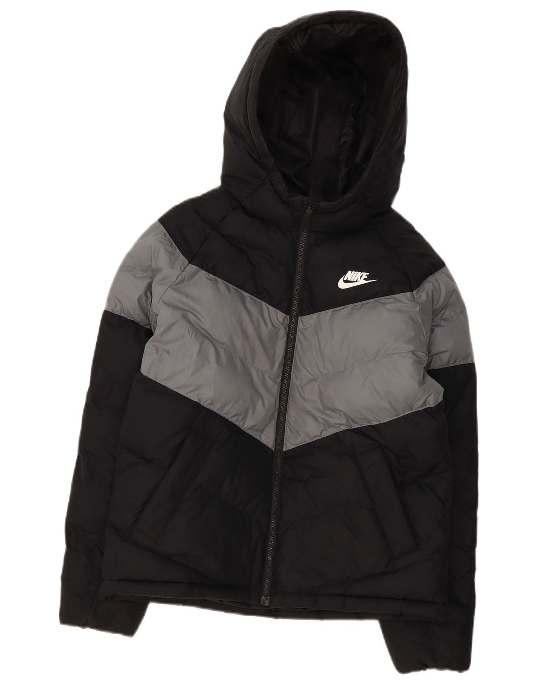 Nike hættejakke til drenge 12-13 år Sort Colourblock Polyester
