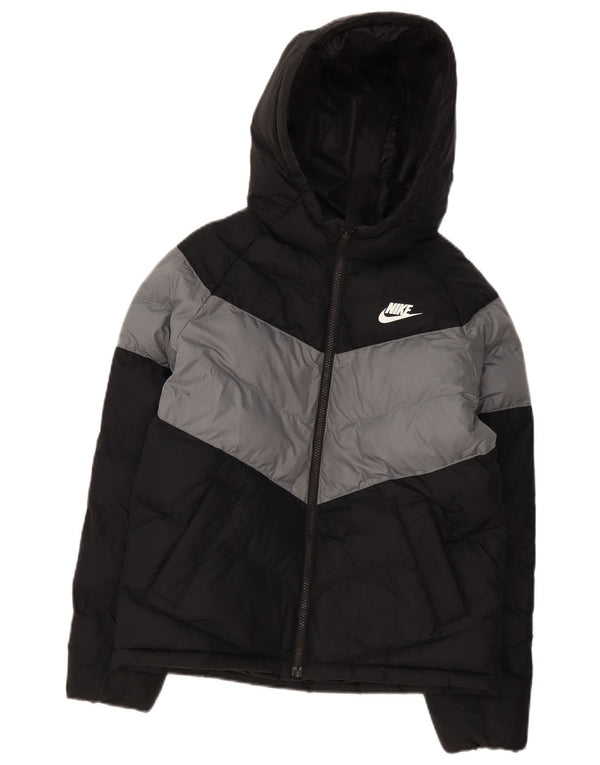 Nike hættejakke til drenge 12-13 år Sort Colourblock Polyester