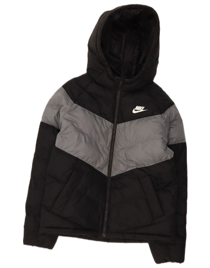 Nike hættejakke til drenge 12-13 år Sort Colourblock Polyester