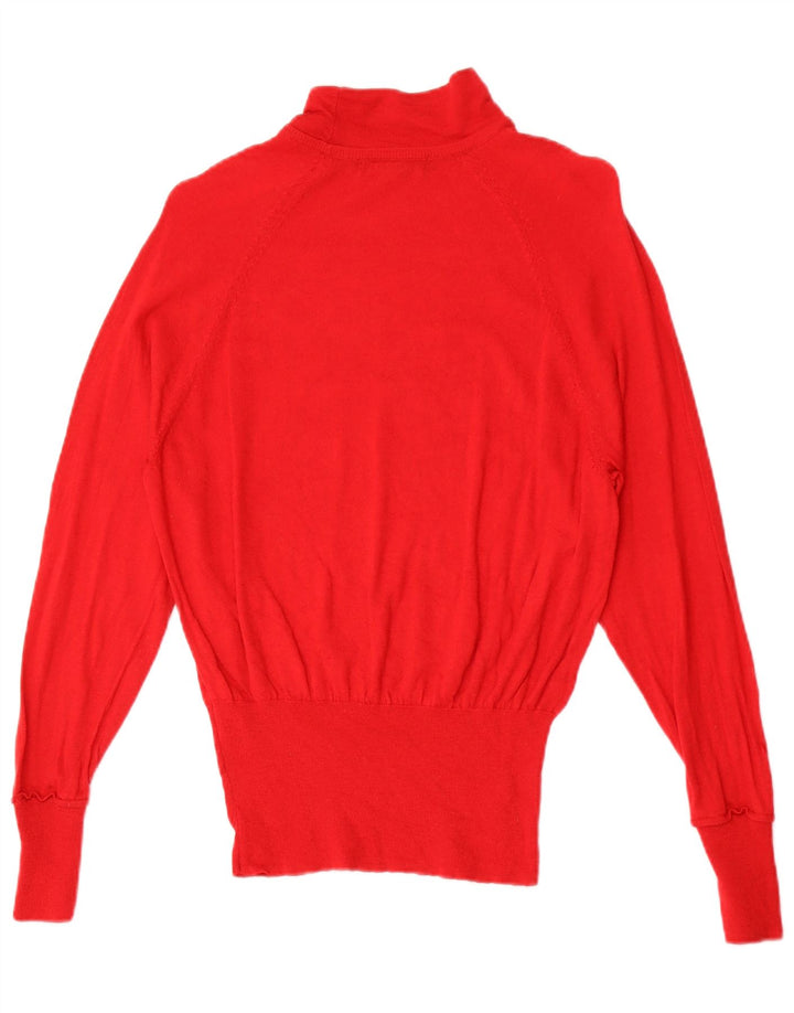 MARKS & SPENCER Dame Turtle Neck Sweater UK 12 Medium Rød