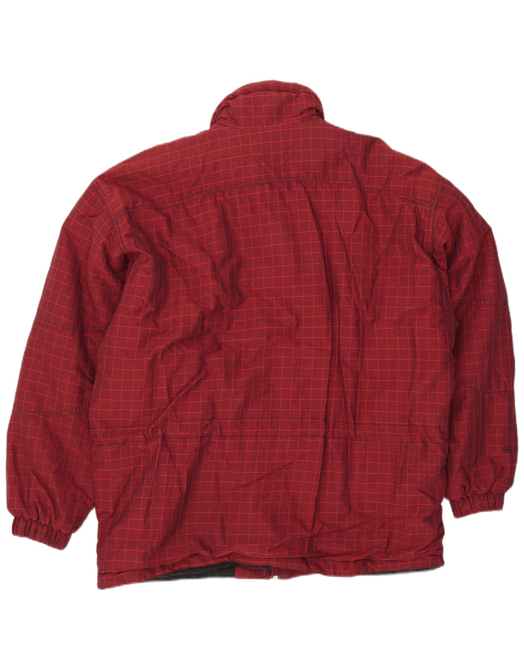 Vintage Skijakke til mænd IT 52 XL Burgund ternet polyamid
