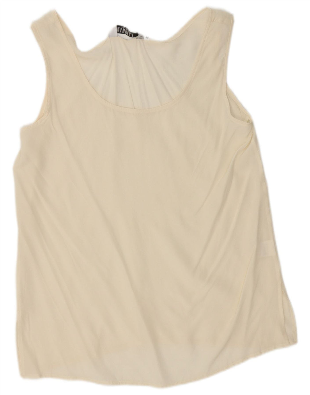 Marella Damevest Top IT 46 Large Off White Silke
