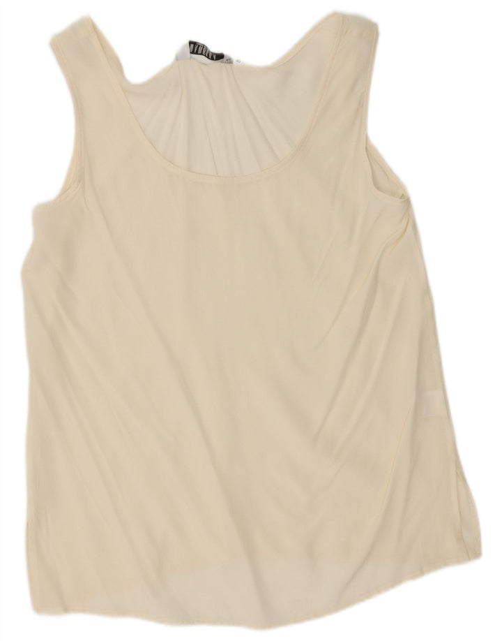 Marella Damevest Top IT 46 Large Off White Silke