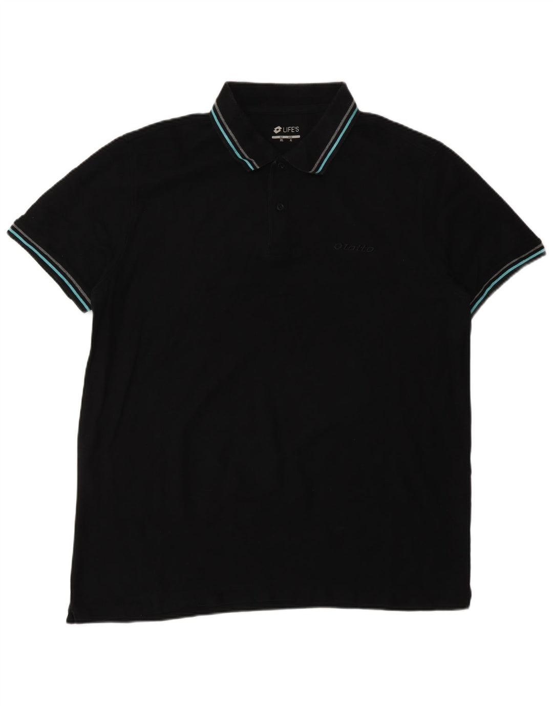 Lotto Herre Polo Shirt XL Sort Bomuld