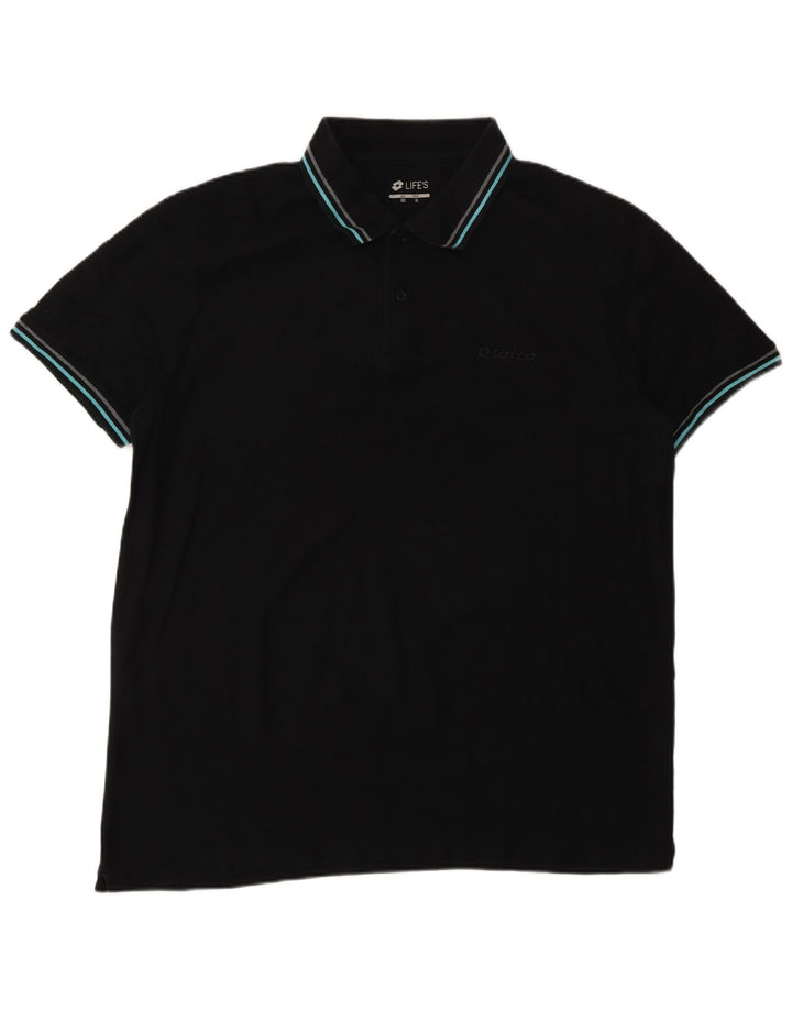 Lotto Herre Polo Shirt XL Sort Bomuld