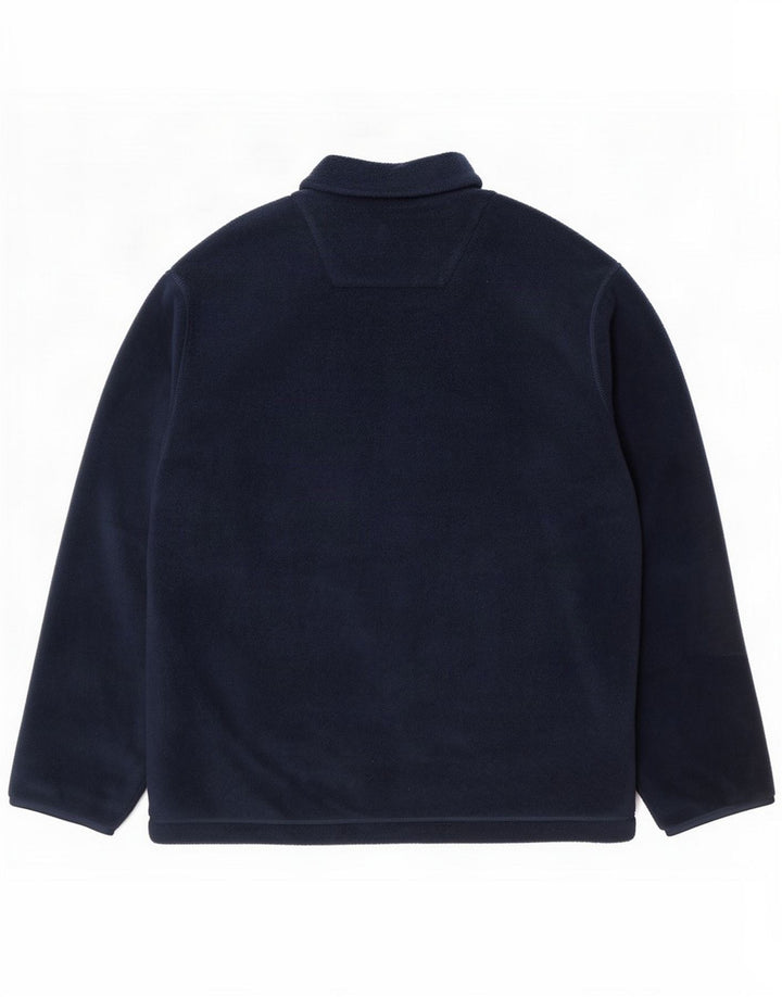 Marks & Spencer Fleecejakke til mænd UK 40 Large Navy Blue Polyester