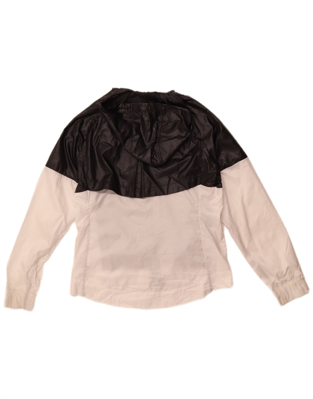 Nike Dame Hætte Oversized Regnjakke UK 10 Small Black Colourblock