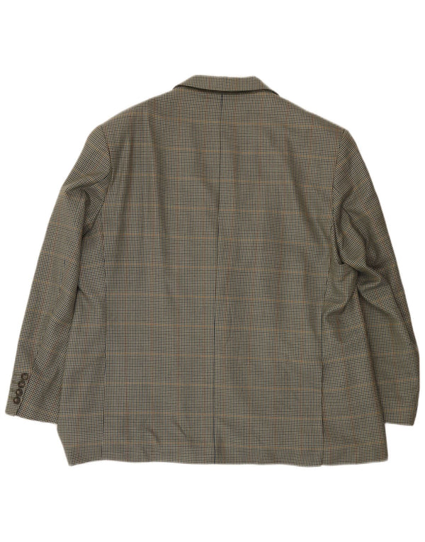 Marks & Spencer Herre 2-knaps blazerjakke UK 46 XL Grøn Houndstooth