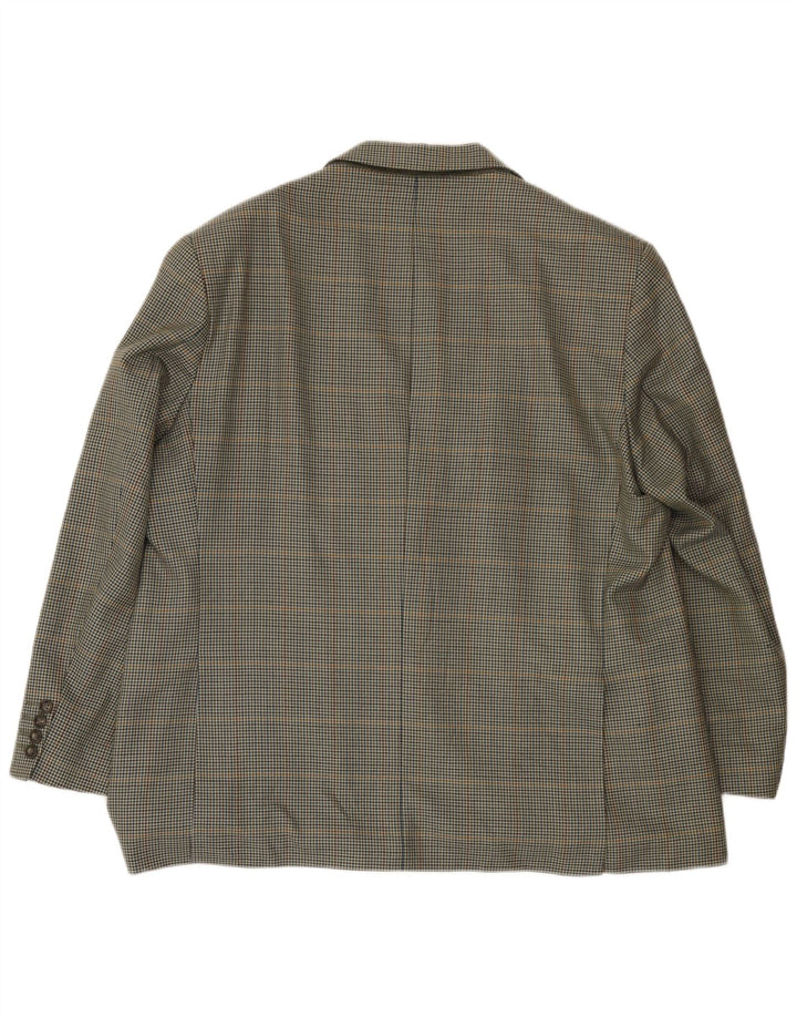 Marks & Spencer Herre 2-knaps blazerjakke UK 46 XL Grøn Houndstooth