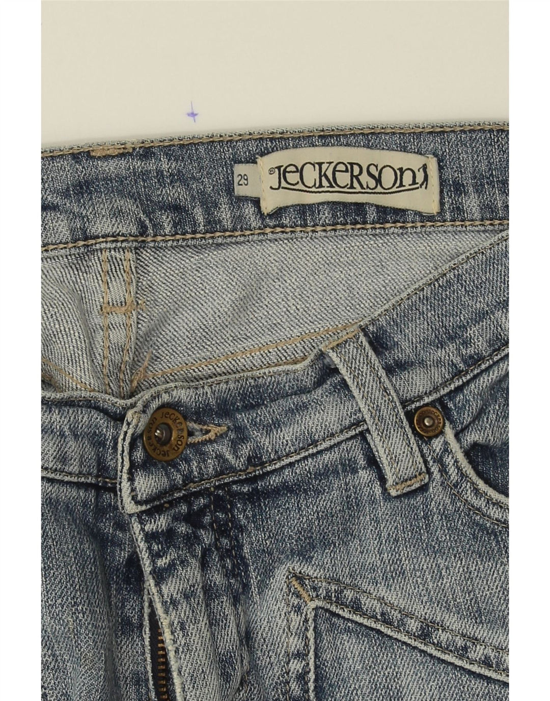 JECKERSON Womens Bootcut Jeans W29 L30 Blue Cotton Vintage Jeckerson and Second-Hand Jeckerson from Messina Hembry 