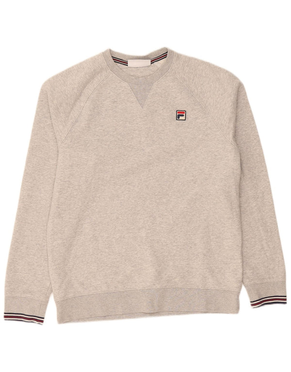 Fila Sweatshirt til mænd, lille grå bomuld