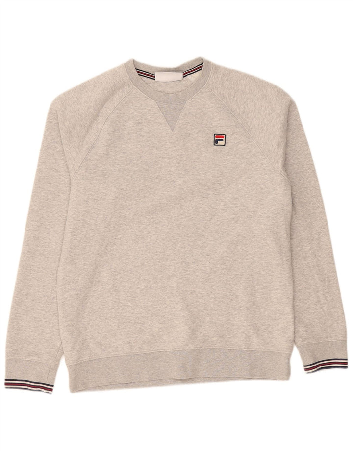 Fila Sweatshirt til mænd, lille grå bomuld