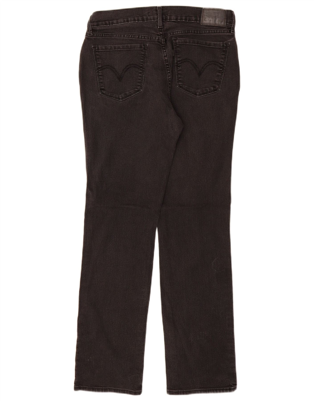 LEVI'S Dame 505 Straight Jeans US 8 Medium W29 L30 Sort Bomuld