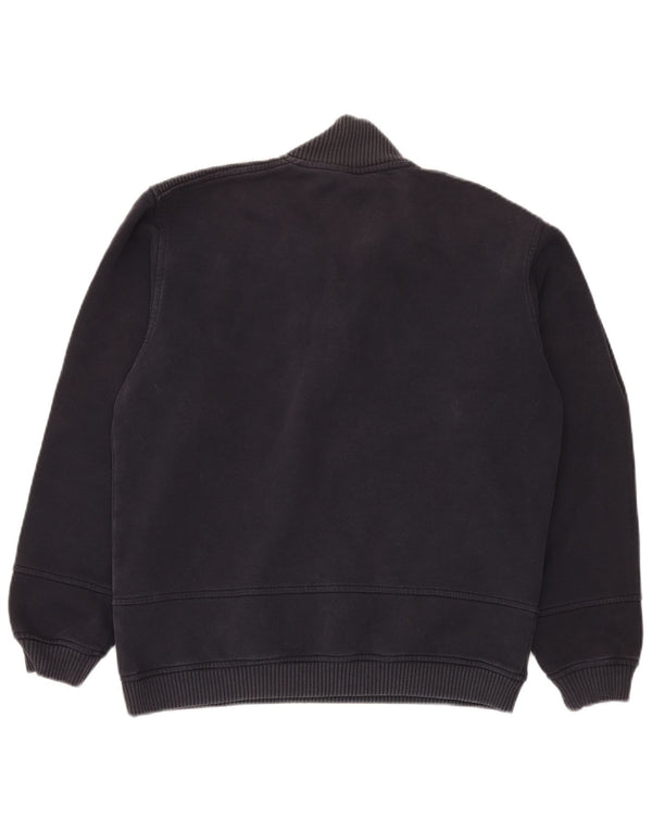 Champion Mens Zip Neck Sweatshirt Jumper Large Navy Blue