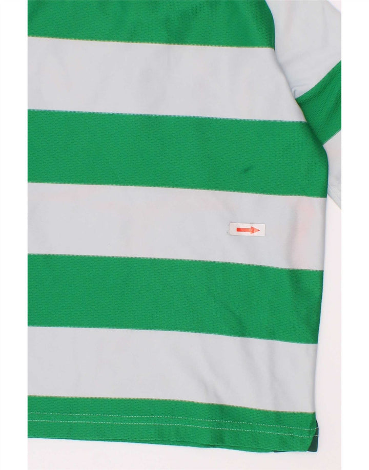 Adidas drenge grafisk t-shirt top 4-5 år grøn stribet polyester